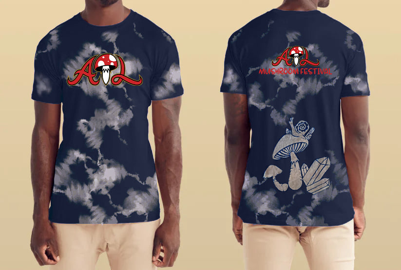ATL Mushroom Festival Navy Bleach Art T-Shirt