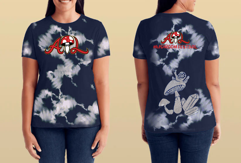 ATL Mushroom Festival Navy Bleach Art T-Shirt